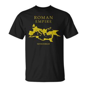 Mapa Del Imperio Romano Never Forget -Pqr Roma Camiseta unisex - Regaloses