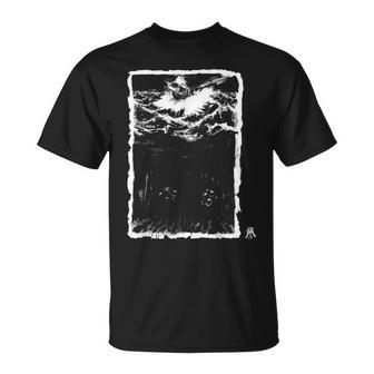 Mar Tormenta Deep Arte Kim Diaz Holm Tinta Horror Cthulhu Camiseta unisex - Regaloses