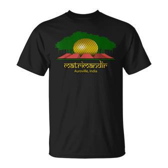 Matrimandir D'auroville Inde Édificepirituel Et Banian T-Shirt - Cadeauxyz