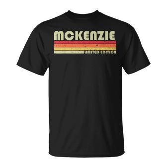 Mckenzie Apellidos Divertidos Retrointage 80S Reunión De Cumpleaños -Adulto Negro Talla Manga Larga Encaje Clásico Camiseta unisex - Regaloses