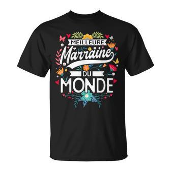 Meilleure Marraine Du Monde Tante Cadeau T-Shirt - Cadeauxyz