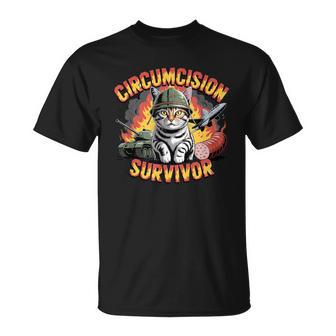 Meme De Gato Extrañamente Específico Divertidoobreviviente De La Circuncisión Camiseta unisex - Regaloses