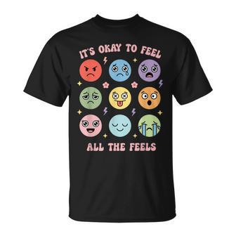 Mental Health Awareness It's Okay To Feel All The Feels T-Shirt - Thegiftio UK