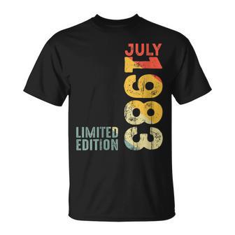 Mes Julio 1983 Año 1983 Retro 1983Intage 1983 Desde 1983 Cuello Camiseta unisex - Regaloses