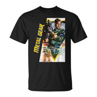 Metal Gear Box Art Espionaje Táctico Jugador Retro Camiseta unisex - Regaloses