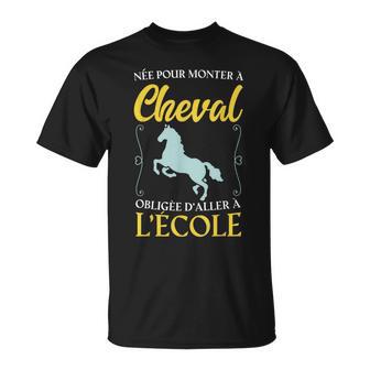 Mignon Chevaux Cavalière Meilleur Cadeau Chevalport T-Shirt - Cadeauxyz