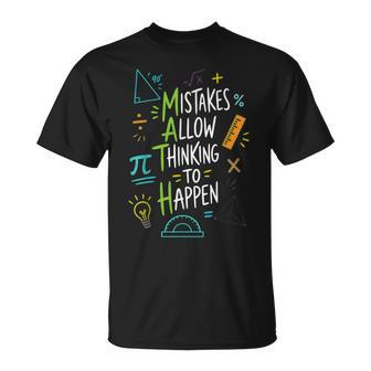 Mistakes Allow Thinking To Happen Math T-Shirt | Seseable UK