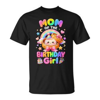 Mom Of The Birthday Girl Kawaii Dumpling Squishy Family T-Shirt | Seseable UK