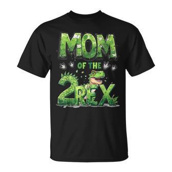Mom Of The Two Rex Birthday Boy Dinosaur Family Matching T-Shirt - Thegiftio UK