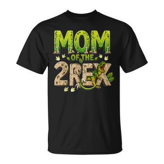Mom Of The Two Rex Birthday Dinosaur Family Matching T-Shirt | Seseable UK