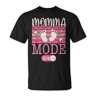 Momma Mode On Prontoer Mamá Promocionado A Mamá Día De La Madre Camiseta unisex - Regaloses
