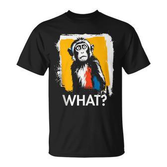 Mono ¿Qué Macaco Mono Meme Mono Divertido Dicho Animal In Mangas Camiseta unisex - Regaloses