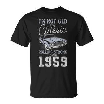 Nacido En 1959 Muscle Car 67 Cumpleaños Camiseta unisex - Regaloses