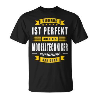 Niemand Ist Perfekt Modelltechniker Modellbauer Meister Fun T-Shirt - Geschenkecke