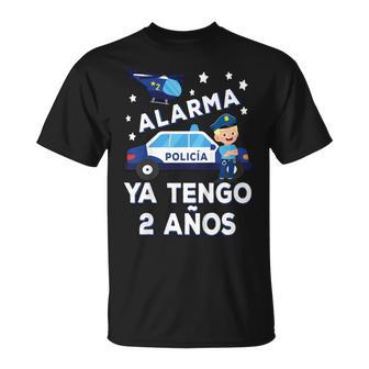 Niños 2 Cumpleaños Coche De Policía Ya Tengo 2 Años Camiseta unisex - Regaloses