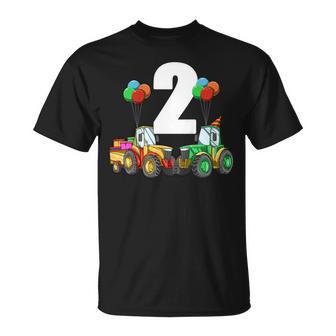 Niños 2 Cumpleaños Tractor Regalo De Dos Años Para Niños Y Niñas Camiseta unisex - Regaloses
