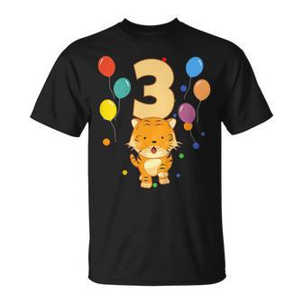 Niños 3º Cumpleaños Infantil Diseño De Tigre Camiseta unisex - Regaloses