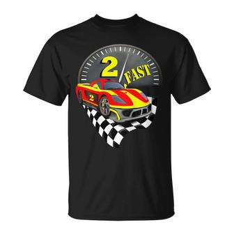 Niños Cumpleaños Coche De Carreras De 2 Años Camiseta unisex - Regaloses