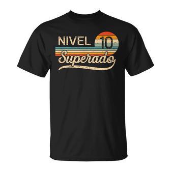 Nivel 10Uperado Regalo Aniversario De Boda 10 Años Casados Camiseta unisex - Regaloses