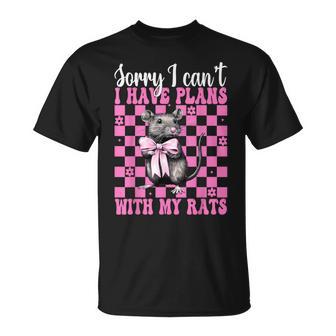No Puedo Tener Planes Con Mis Ratas Graciosa Rata Niña Mamá Y Ratón Camiseta unisex - Regaloses