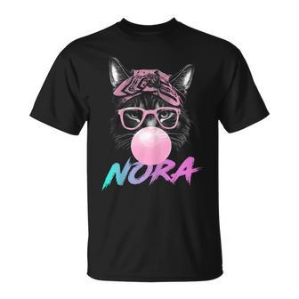 Nora Bonito Nombre De Niña Conimpático Gato Camiseta unisex - Regaloses