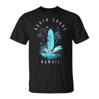 North Shore Oahu Hawaii Vintage Surf Beach Surfer Souvenir T-Shirt - Thegiftio UK
