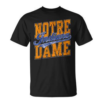 Notre Dame In Vintage Athletic Youth T-Shirt - Monsterry