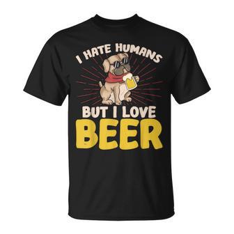 Odio A La Gente Pero Amo La Cerveza Camiseta unisex - Regaloses