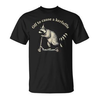Off To Cause A Kerfuffle Raccoon T-Shirt - Thegiftio UK