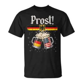 Oktoberfest Drinking Vintage German Flag Prost T-Shirt | Seseable UK