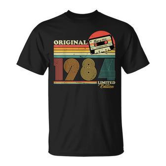 Original 1984 Birthday Legend Decorations 1984Intage Cumpleaños Retro Edición Limitada Hombres Regalo Intage Jersey Manga Corta Pequeño Negro -Adultos Camiseta unisex - Regaloses