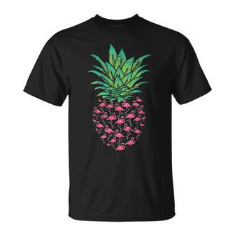 Pájaro Tropical Exótico Piñaserano Flamenco Rosado Camiseta unisex - Regaloses