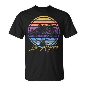 Palmiers De Los Angeles De Californie La Retro T-Shirt - Cadeauxyz