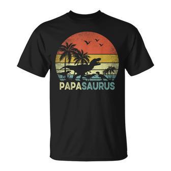 Papa Dinosaurio Papasaurus 3 Tres Niños Día Del Padre Camiseta unisex - Regaloses