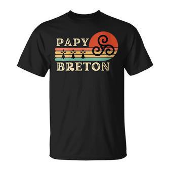 Papy Breton Homme Humour Bretagne Idée Cadeau Breizh Papi T-Shirt - Cadeauxyz
