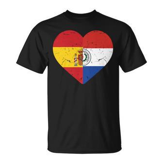 Paraguay Patrimonio Bandera De España Bandera De Paraguay Manga Larga Camiseta unisex - Regaloses