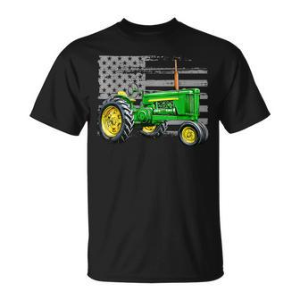 Patriotic Farm Tractor America Us Flag American Farmer T-Shirt | Seseable UK