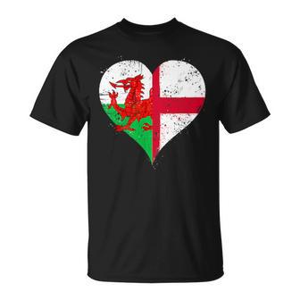 Petit Drapeau Angleterre Pays De Galles Fans Gallois Anglais T-Shirt - Cadeauxyz