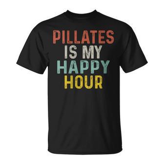 Pilates Es Mi Hora Feliz Gracioso Cuello Camiseta unisex - Regaloses