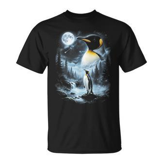 Pingouin Hurlant À La Lune Rétro Des Années 90 T-Shirt - Cadeauxyz