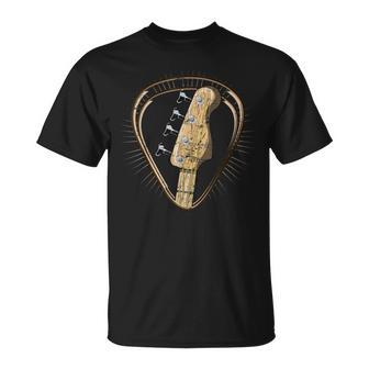 Plectro Instrumento Musical Música Púa Bajista Bajo Camiseta unisex - Regaloses