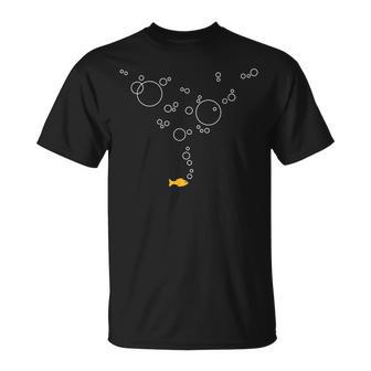 Poisson Avec Bulles D'air T-Shirt - Cadeauxyz