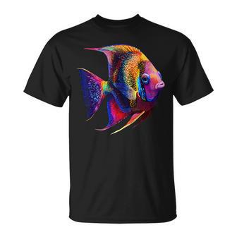 Poisson D'ange Coloré Pour Homme Et Noir T-Shirt - Cadeauxyz