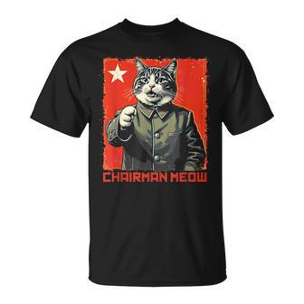Póster Divertido De Propaganda Del Comunismo De Gato Mao Zedong Camiseta unisex - Regaloses