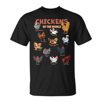 Poulets Du Monde Animaux De La Ferme T-Shirt - Cadeauxyz