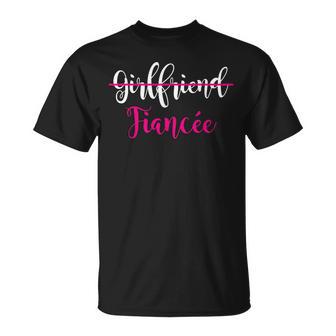 Pour Petite Amie Fiancée Fiançailles Fête Couple Fiancée T-Shirt - Cadeauxyz