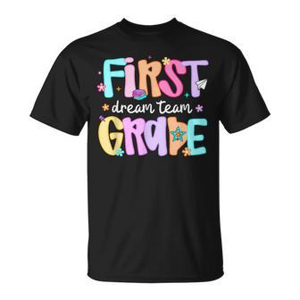 Preppy First Grade Dream Team Back To School Teacher Student T-Shirt - Monsterry