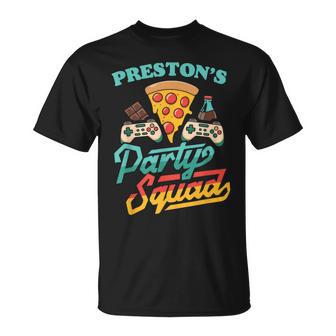 Preston's Party Squad Pizza Gaming Birthday Party T-Shirt - Thegiftio UK