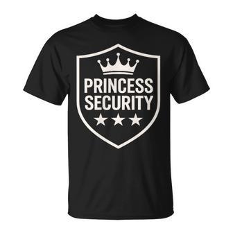 Princess Security Birthday Toddler Boy Dad Family Matching T-Shirt | Seseable UK