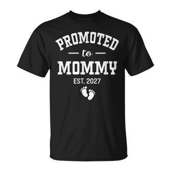 Promoted To Mommy 2027 First Time Mom New Mother T-Shirt | Seseable UK